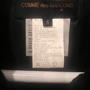 Vintage 1993 Comme des Garcons Faux Fur & Silk Pea Coat